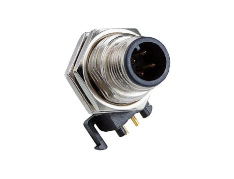 Złącze M12, męskie, PIN:4, gniazdo M12A-04PMMR-SF7003