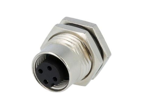 Złącze M12, żeńskie, PIN:4, gniazdo, proste, 250V M12A-04PFFS-SF8001