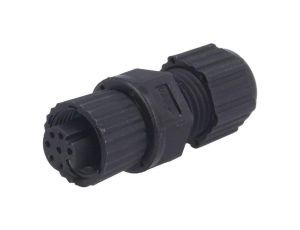 Złącze M12, żeńskie, PIN:8, wtyk, proste, 30V MSAP-08BFFA-SL8001