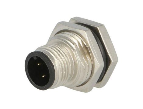 Złącze M12, męskie, PIN:4, gniazdo, proste, 250V M12A-04PMMS-SF8001