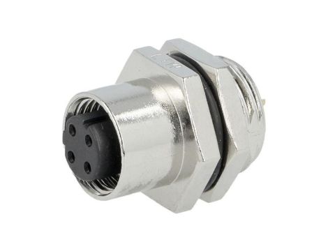 Złącze M12, żeńskie, PIN:4, gniazdo, proste, 250V M12D-04PFFS-SH8001