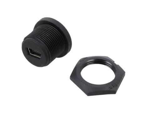 Złącze USB B mini, żeńskie, gniazdo, proste NUB-20PMFP-SC7001