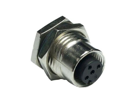 Złącze M12, żeńskie, PIN:4, gniazdo M12D-04PFFS-SF8001