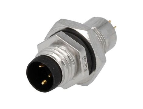 Złącze M8, męskie, PIN:3, gniazdo, proste, 60V 8-03PMMS-SH7001