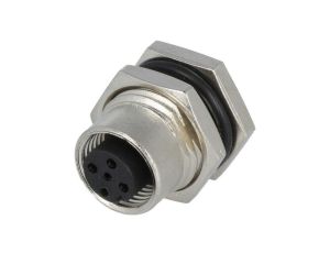Złącze M12, żeńskie, PIN:5, gniazdo, proste, 60V M12A-05PFFP-SF8001
