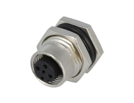 Złącze M12, żeńskie, PIN:5, gniazdo, proste, 60V M12A-05PFFP-SF8001