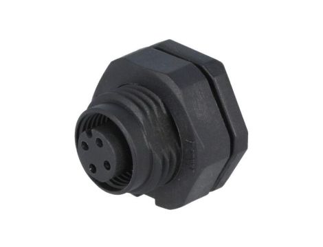 Złącze M12, żeńskie, PIN:4, gniazdo, proste, 250V MSAP-04PFFS-SF8002