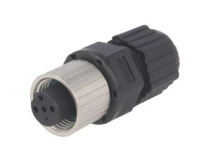 Złącze M12, żeńskie, PIN:5, wtyk, proste, 250V M12A-05BFFA-SL8001