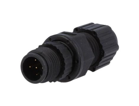 Złącze M12, męskie, PIN:5, wtyk, proste, 250V MSAP-05BMMA-SL8001