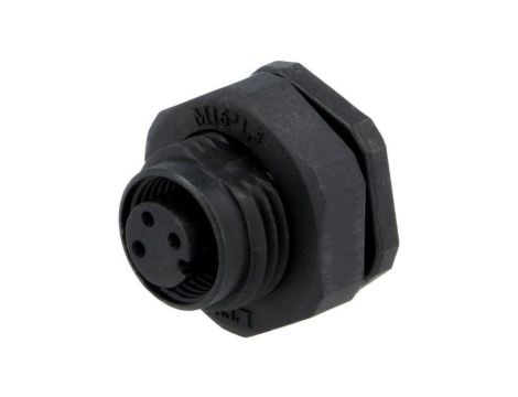 Złącze M12, żeńskie, PIN:3, gniazdo,250V MSAP-03PFFS-SF8002
