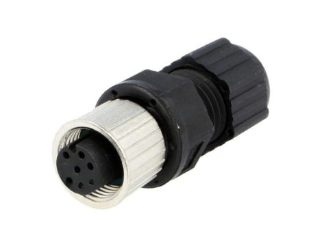 Złącze M12, żeńskie, PIN:8, wtyk, proste, 30V M12A-08BFFA-SL8001