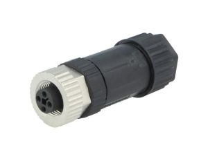 Złącze M12, żeńskie, PIN:4, wtyk, proste M12T-04BFFB-SL7002