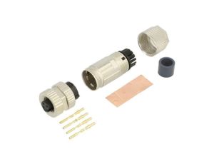 Złącze M12, żeńskie, PIN:4, wtyk, proste, 250V MSAS-04BFFC-SL7001