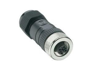 Złącze do samokonfekcjonowania M12 żeńskie proste 8-PINowe z gwintowanym złączem montaż z zaciskami śrubowymi RKC 8/9 44995