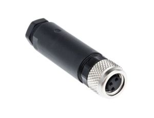 Złącze do samokonfekcjonowania M8 żeńskie 3-PINowe gwintowane montaż z skręcanymi terminalami RKMCK 3 28046