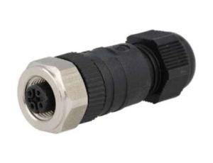 Złącze do samokonfekcjonowania M12 żeńskie proste 5-PINowe z nakrętką RKCN 5/9 46594
