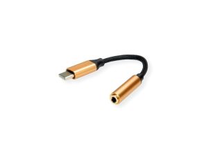 ROLINE GOLD Adapter USB typu C - 3,5 mm audio, męski/żeński, 0,13 m