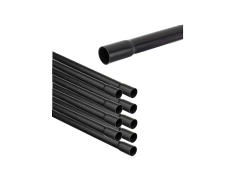 Rura Sztywna RLM Elektroinstalacyjna 40mm 2m PVC Czarna ZESTAW 10 szt. AKS