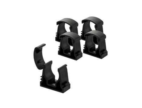 Uchwyt do rur kablowych Peszli Zamykany Uniwersalny 20mm UZU-20 Czarny 5szt