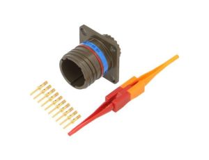 Złącze militarne, gniazdo męskie, l.pin: 10 proste zaciskanie D38999/20WC98PN