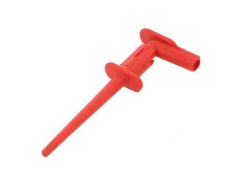 Chwytak pomiarowy cęgowy 1A czerwony 300V 2mm Dł.całk: 75mm 65.9187-22