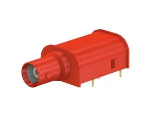Adapter BNC gniazdo czerwony lutowany Wersja: izolowane 67.9569-22