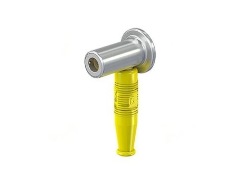Złącze laboratoryjne bananowe 6mm gniazdo żółty zaciskane 15.0010