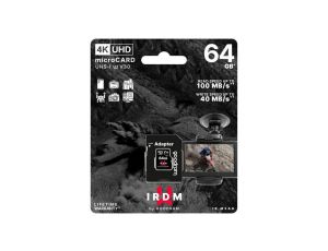 Karta pamięci microSD (microSDXC) GOODRAM 64GB IRDM M3AA V30 U3 + adapter SD