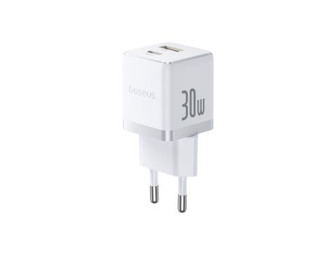 Baseus Palm P1011160A213-00 30W szybka ładowarka sieciowa z gniazdem USB + USB-C PD 3.0 PPS