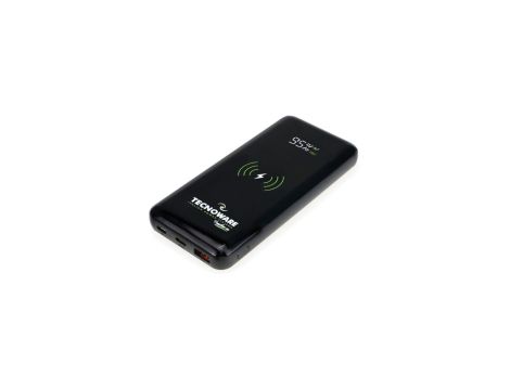 Power Bank Bezprzewodowy 10000mAh LCD USB-typ C Micro USB, włącznik wyłącznik kabel etui TW-FPB17608