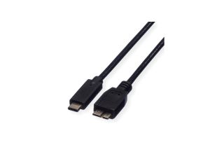 Kabel ROLINE USB 3.2 Gen 1, C - Micro B, M/M, czarny, 0,5 m