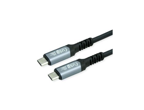 VALUE Kabel USB4 Gen3x2, C-C, M/M, 40Gbit/s, 240W, zwart, 2 m