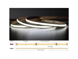 Taśma LED LED-COB-24V/12W-CW/5M - 6500K MW Lighting