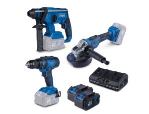 Zestaw 3w1 20V wiertarko-wkrętarka szlifierka młotowiertarka BPS100 Scheppach 5909105400