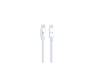 Kabel USB-C - Lightning 1.0M 27W biały nylon - Maxlife MXUC-12