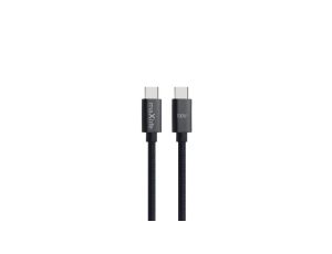 Kabel USB-C - USB-C 1.0M 100W czarny nylon - Maxlife MXUC-12