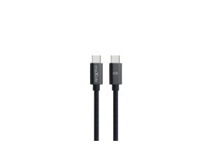 Kabel USB-C - USB-C 2.0M 60W czarny nylon - Maxlife MXUC-12