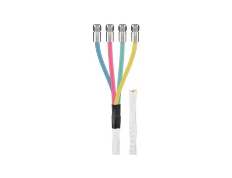 80 dB zestaw kabel koncentryczny antenowy quattro, ekranowanie 2x, CCS, 10 m - Długość kabla 10 m