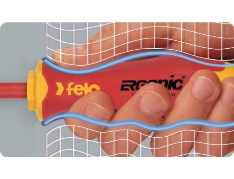 Wkrętak płaski 3,5 x 0,8 FELO - Ergonic E-Slim VDE - 2
