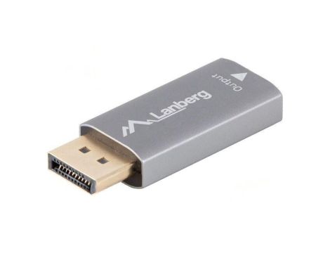 Adapter DisplayPort wtyk,HDMI gniazdo aluminium srebrny AD-DP-HD-03
