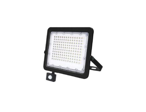 Naświetlacz LED LUMAX GALAXI 100W 11000lm 4000K IP65 czarny czujnik ruchu projektor LFL261S