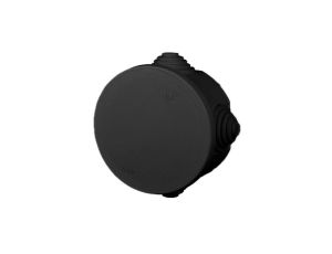 FAST-BOX Puszka hermetyczna n/t okrągła 65x35mm IP55 czarna 0240-09