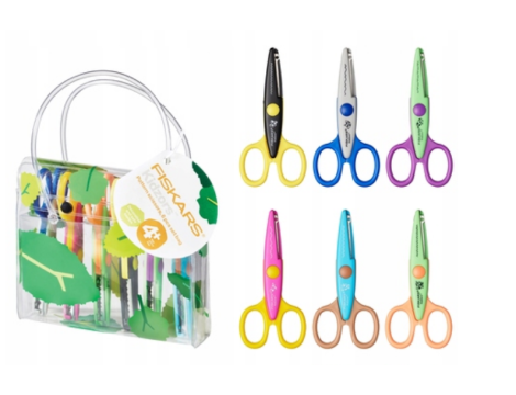 FISKARS KIDZORS, ZESTAW 6 SZT. NOŻYCZEK OZDOBNYCH