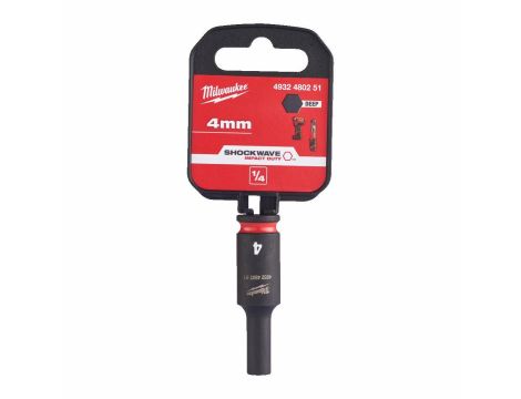 MILWAUKEE NASADKA UDAROWA  1/4"  4mm %%% DŁUGA SHOCKWAVE - 2