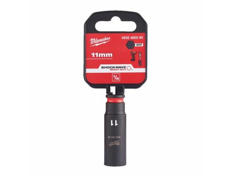 MILWAUKEE NASADKA UDAROWA  1/4" 11mm %%% DŁUGA SHOCKWAVE - 2