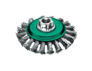 MILWAUKEE SZCZOTKA DRUCIANA STOŻKOWA M14 100x12 STAL NIERDZEWNA WIĄZANA 0.5-1szt.