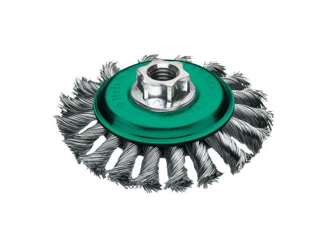 MILWAUKEE SZCZOTKA DRUCIANA STOŻKOWA M14 115x12 STAL NIERDZEWNA WIĄZANA 0.5-1szt.