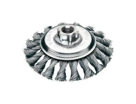 MILWAUKEE SZCZOTKA DRUCIANA STOŻKOWA M14 115x12 STALOWA WIĄZANA 0.5-1szt.