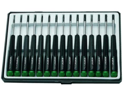 SATA ZESTAW WKRĘTAKÓW PRECYZYJNYCH 15el PŁASKIE, PHILIPS,TORX,HEX