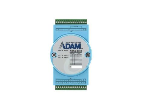 Moduł wejść/wyjść Ethernet DI/O dla IoT z obsługą protokołów OPC UA/Modbus TCP, 18 kanałów ADAM-6350-A1